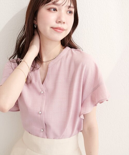 「natural couture」 半袖ブラウス FREE グリーン レディース_画像4