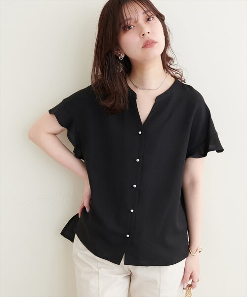 「natural couture」 半袖ブラウス FREE グリーン レディース_画像6