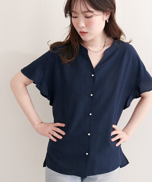 「natural couture」 半袖ブラウス FREE グリーン レディース_画像7