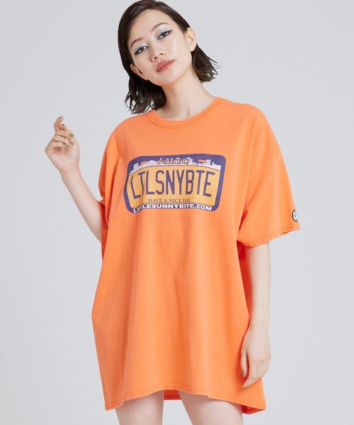 「Little sunny bite」 7分袖カットソー MEDIUM ブラック レディース_画像2