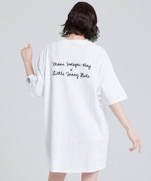 「Little sunny bite」 7分袖カットソー MEDIUM ブラック レディース_画像6