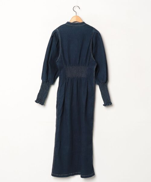 「U by SPICK&SPAN」 長袖ワンピース 36 ネイビー レディース_画像2