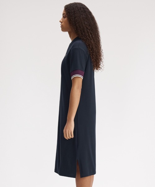 FRED PERRY ワンピースShort Sleeve Shirt Dress FRED PERRY（フレッドペリー） ワンピース 半袖 Contrast Cuff Pique T