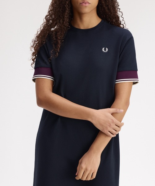 FRED PERRY（フレッドペリー） ワンピース 半袖 Contrast Cuff Pique T