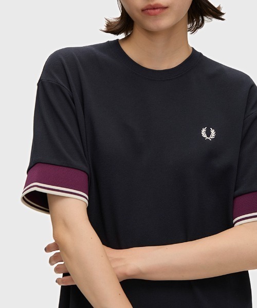 FRED PERRY（フレッドペリー） ワンピース 半袖 Contrast Cuff Pique T