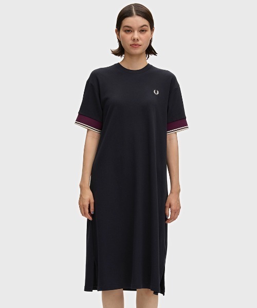 FRED PERRY（フレッドペリー） ワンピース 半袖 Contrast Cuff Pique T