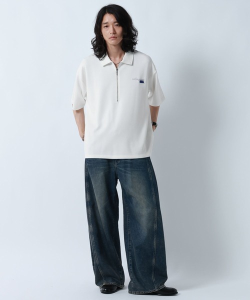 RAGEBLUE（レイジブルー） tシャツ ONEPOINT DESIGN HALF ZIP TSHIRTS