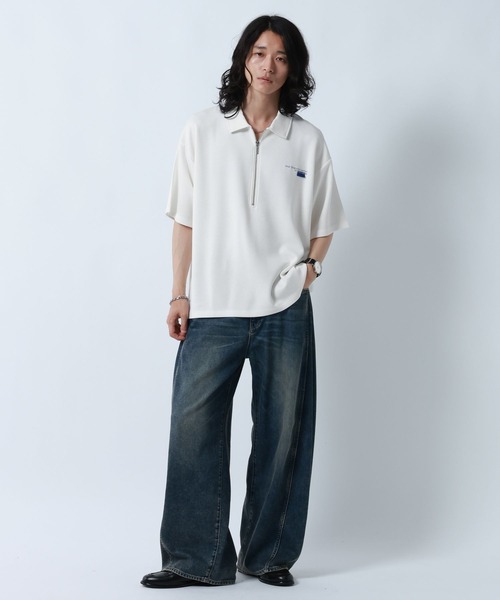 RAGEBLUE（レイジブルー） tシャツ ONEPOINT DESIGN HALF ZIP TSHIRTS