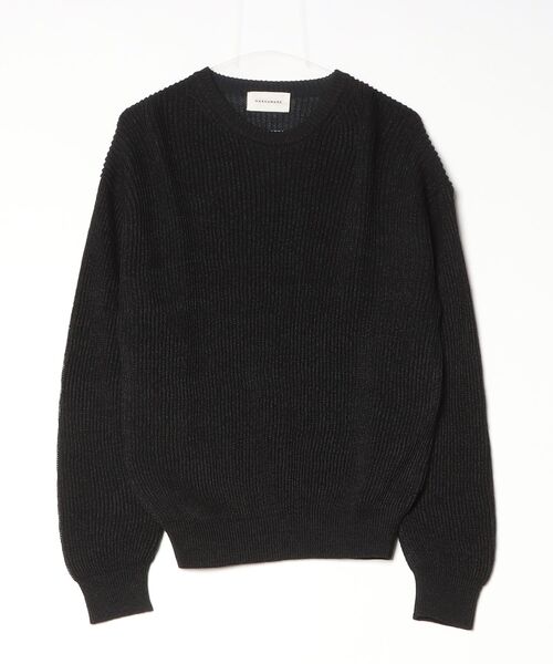 【新品】mutaMARINEコットンサマーニット　ブラックＳ markaware（マーカウェア） サマーニット セーター ニット Organic