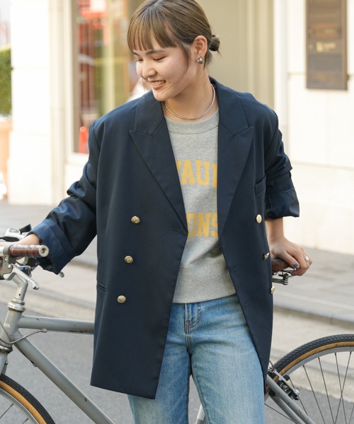 「GEVACO」 ジャケット ONE SIZE ネイビー レディース_画像2