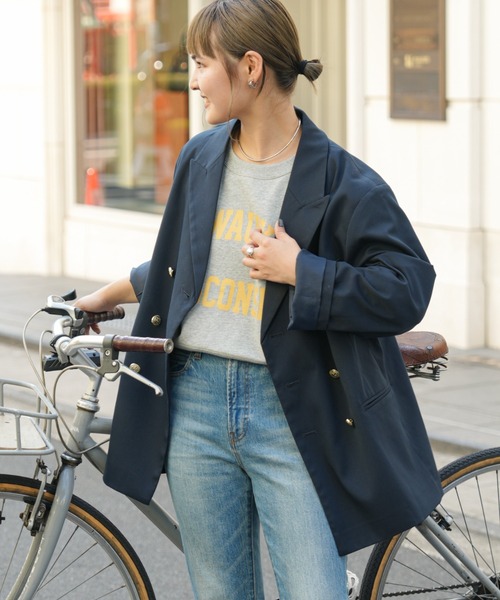 「GEVACO」 ジャケット ONE SIZE ネイビー レディース_画像3
