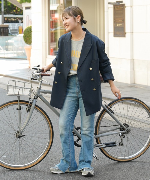 「GEVACO」 ジャケット ONE SIZE ネイビー レディース_画像4