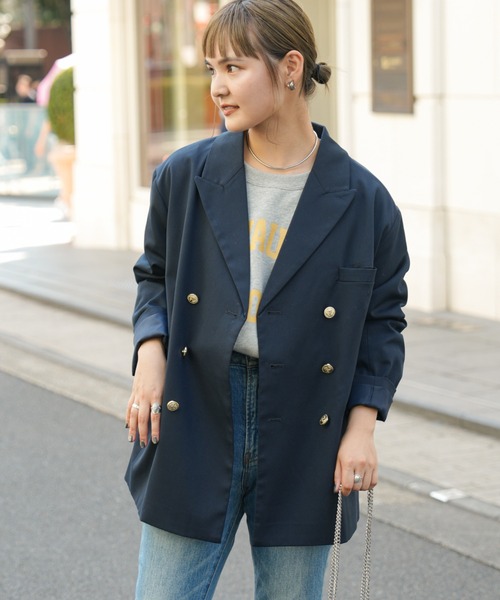 「GEVACO」 ジャケット ONE SIZE ネイビー レディース_画像5