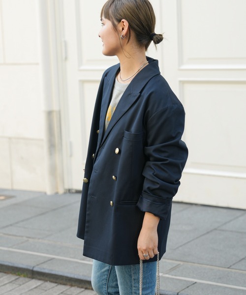 「GEVACO」 ジャケット ONE SIZE ネイビー レディース_画像8
