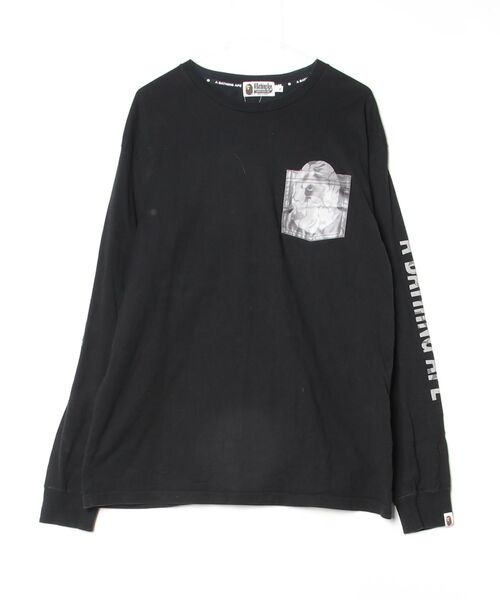 A BATHING APE（アベイシングエイプ） 長袖Tシャツ X-LARGE ブラック