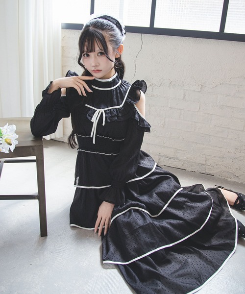 夢展望（YUMETENBO） ワンピース 2wayシアードットティアードロング