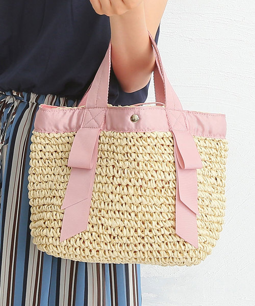 バッグ カゴバッグ リボンテープハンドル巾着ペーパーカゴバッグ Zozotown Paypayモール店 通販 Paypayモール