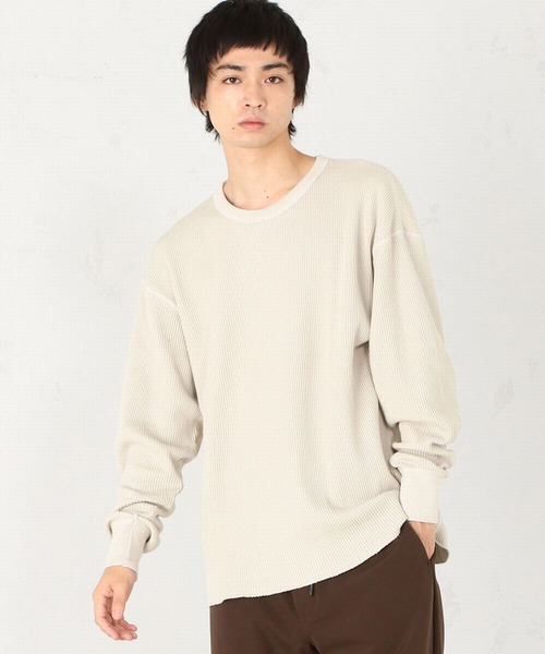 EDWIN（エドウィン） tシャツ ビックシルエット ワッフル クルーネック