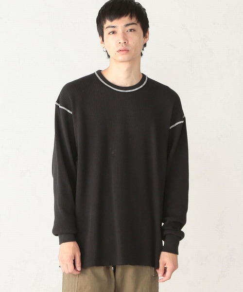 EDWIN tシャツ エドウィン ビックシルエット ワッフル クルー
