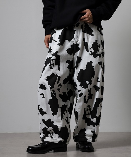 RE730 パンツ Balloon wide baker pants / 裾ドローコード