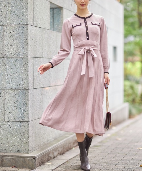 tocco closet（トッコ クローゼット） ワンピース ウエストりぼん付き