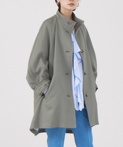 qualite（カリテ） コート アウター バイカラーカルゼフォルムコート
