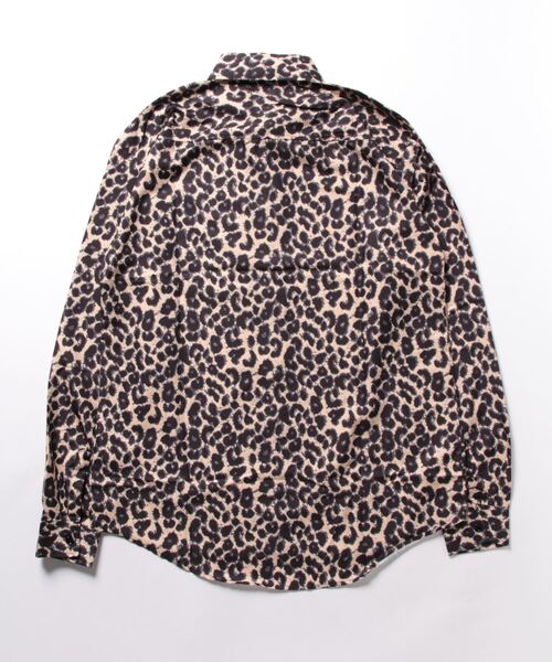 シャツ 「WARAIJOGO」ヒョウ柄オーバーサイズ長袖シャツ(NEZ) メンズ