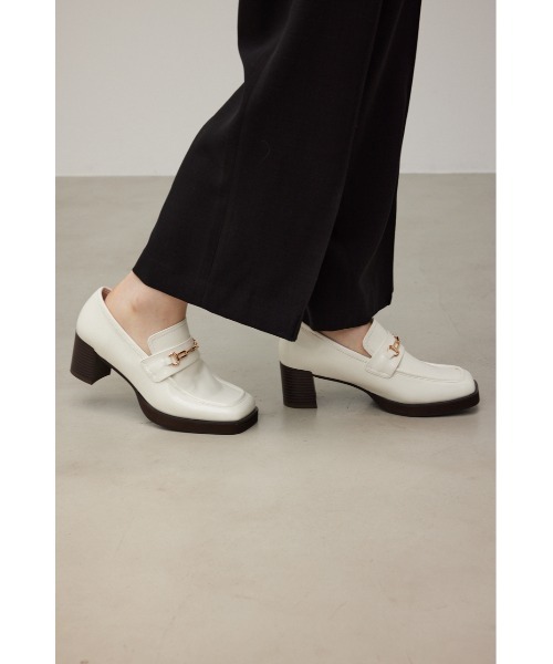 【お値下げ中です】ペリーコ　スクエアローファー　ホワイト RODE SKO｜『MADE IN JAPAN』 スクエアトゥ細ビットローファー