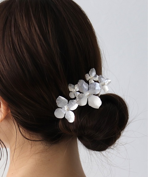 Three Four Time（スリーフォータイム） ヘアクリップ メタルフラワー