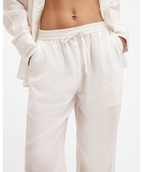 ALLSAINTS パンツ JADE LINEN WIDE LEG TROUSER | リネン ワイド