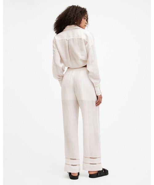 ALLSAINTS♡リネン ブレンド ワイド レッグ トラウザー ALLSAINTS パンツ JADE LINEN WIDE LEG TROUSER | リネン ワイド
