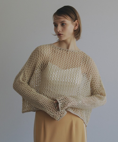 新品タグ付 マノフ＊MANOF シャギーラメニットゴールド オーバーサイズ 新品タグ付 マノフ＊MANOF シャギーラメニットゴールド オーバーサイズ