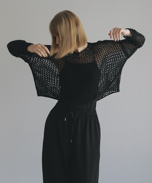 MANOF（マノフ） ニット セーター MESH WIDE KNIT TOPS レディース