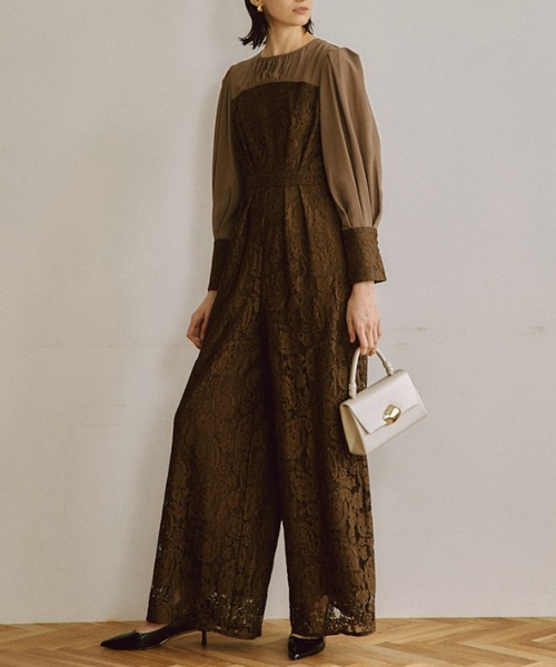 LE'RURE パンツドレス Vintage like race all in one : ZOZOTOWN