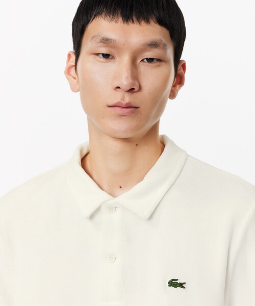 LACOSTE ポロシャツ 吸水 肉厚パイルポロシャツ メンズ