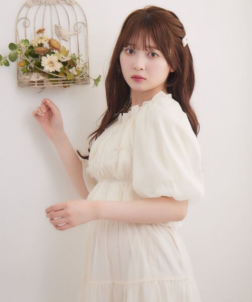 ☆即購入可能です☆パールバルーンスリーブBL ブラウス　ブラック バルーンスリーブパールブラウス – YOKO CHAN