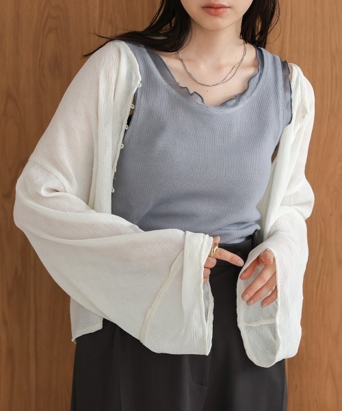 タンクトップ ノースリーブ Ｐｒｉｎｔｅｄタンクトップ レディース FUNALIVE タンクトップ ノースリーブ カップ付き花柄レース