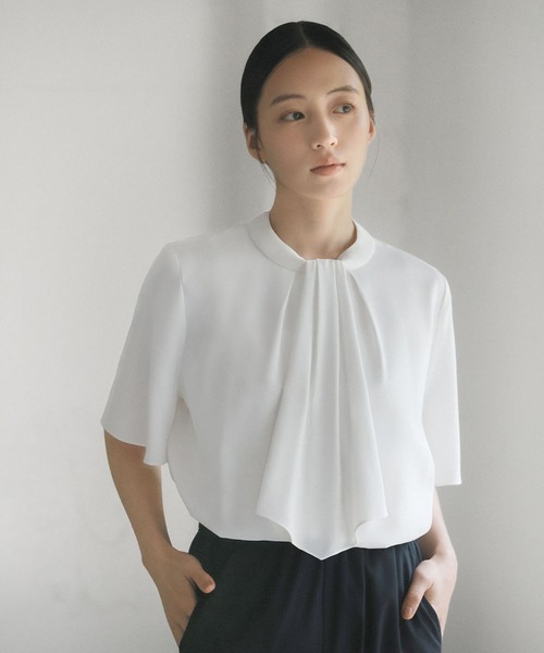Flolia（フロリア） ブラウス シャツ 2WAYボウタイフレアスリーブ