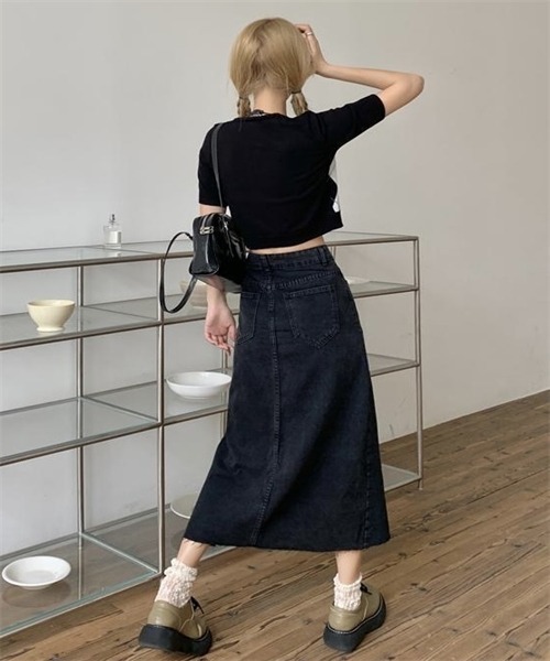Dream garden デニムスカート サイドスリットデニムスカート