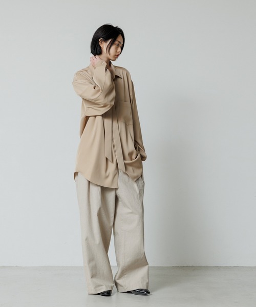 ADAM ET ROPE' パンツ 「ZOZO限定」2タック ワイドルーズ ドカン