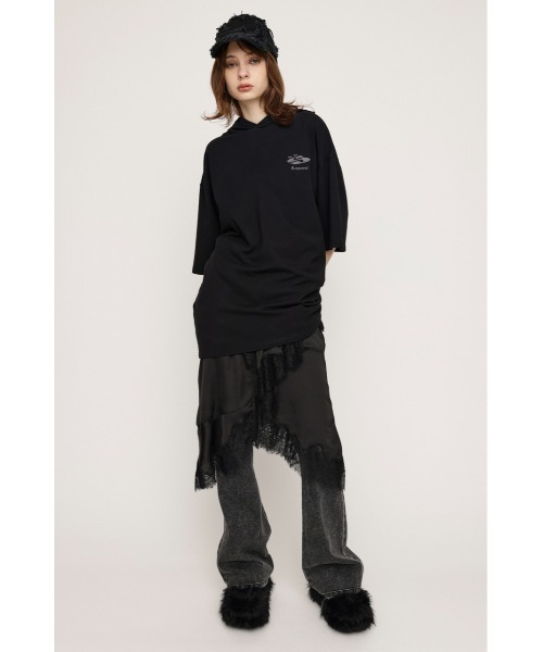 パーカー OVER SIZE HOODED T/SH オーバー サイズ フーディド Tシャツ レディース SLY パーカー OVER SIZE HOODED T/SH オーバー サイズ