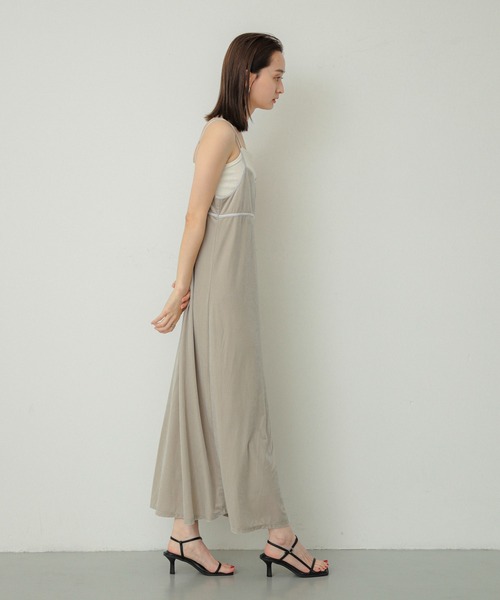 SENSE OF PLACE by URBAN RESEARCH ワンピース フロントスリットベロア