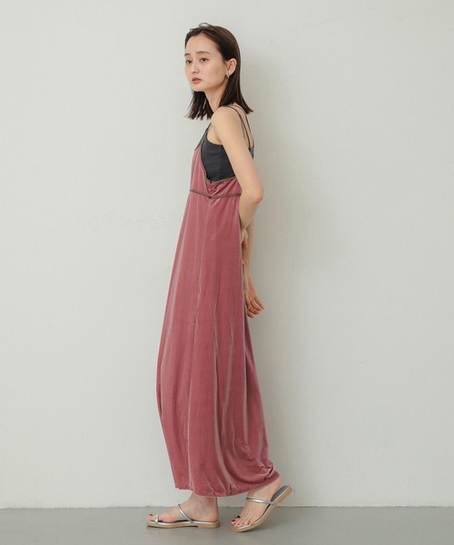 SENSE OF PLACE by URBAN RESEARCH ワンピース フロントスリットベロア 