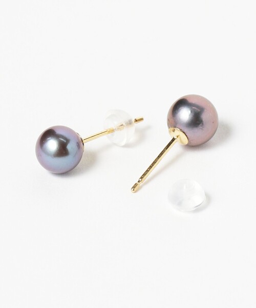 les bonbon ピアス bon / 黒アコヤパール レディース : ZOZOTOWN