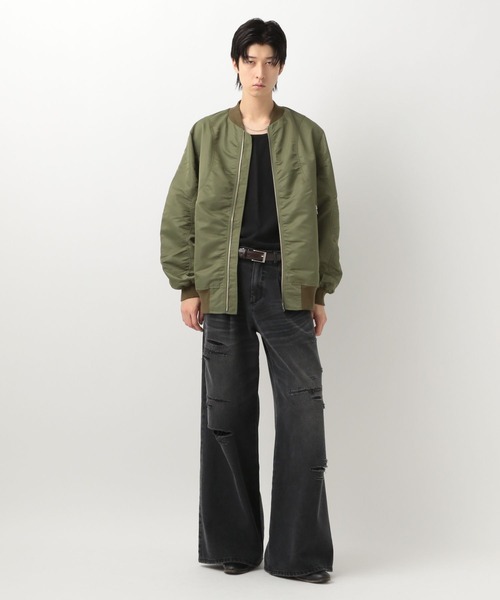 ブラック MA-1 フライトジャケット ギャザー 楽天市場】【SALE／50%OFF】ギャザーMA1 JEANASIS ジーナシス