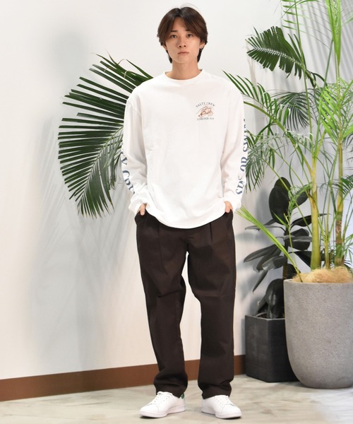 5/6限定値下　BEARDSLEY バックプリーツ 長袖Tシャツ SALTY CREW tシャツ CREW/ソルティークルー ロンT/長袖Tシャツ