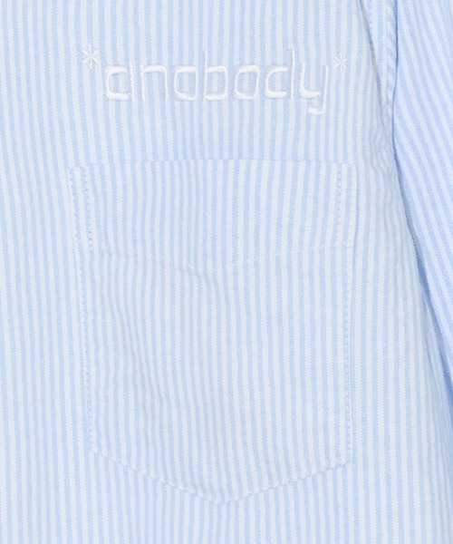 ブラウス シャツ 「*anobody* / アノバディー」Flower Stripe Shirts　/ フラワーストライプオックスフォードシャツ レデ anobody ブラウス シャツ 「*anobody* / アノバディー」Flower