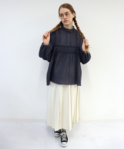 haupia ブラウス シャツ 70'sな気分「レースブラウス
