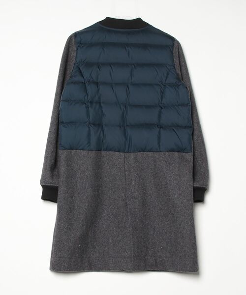 MUVEIL WORK ダウン×メルトンコート ミュベール 15aw 38 紺 MUVEIL