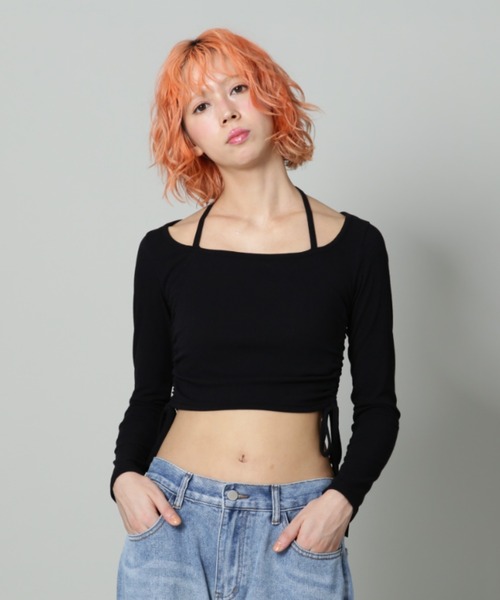 tシャツ SIS/エスアイエス/レースアップミニＴ レディース メンズ